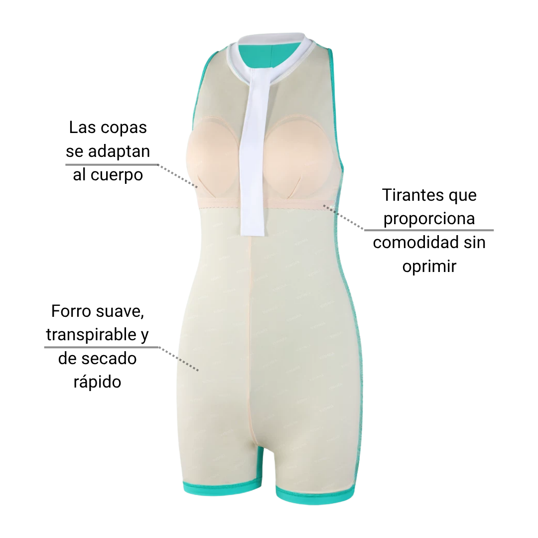 Traje de Baño YINGFA Enterizo Manga Cero