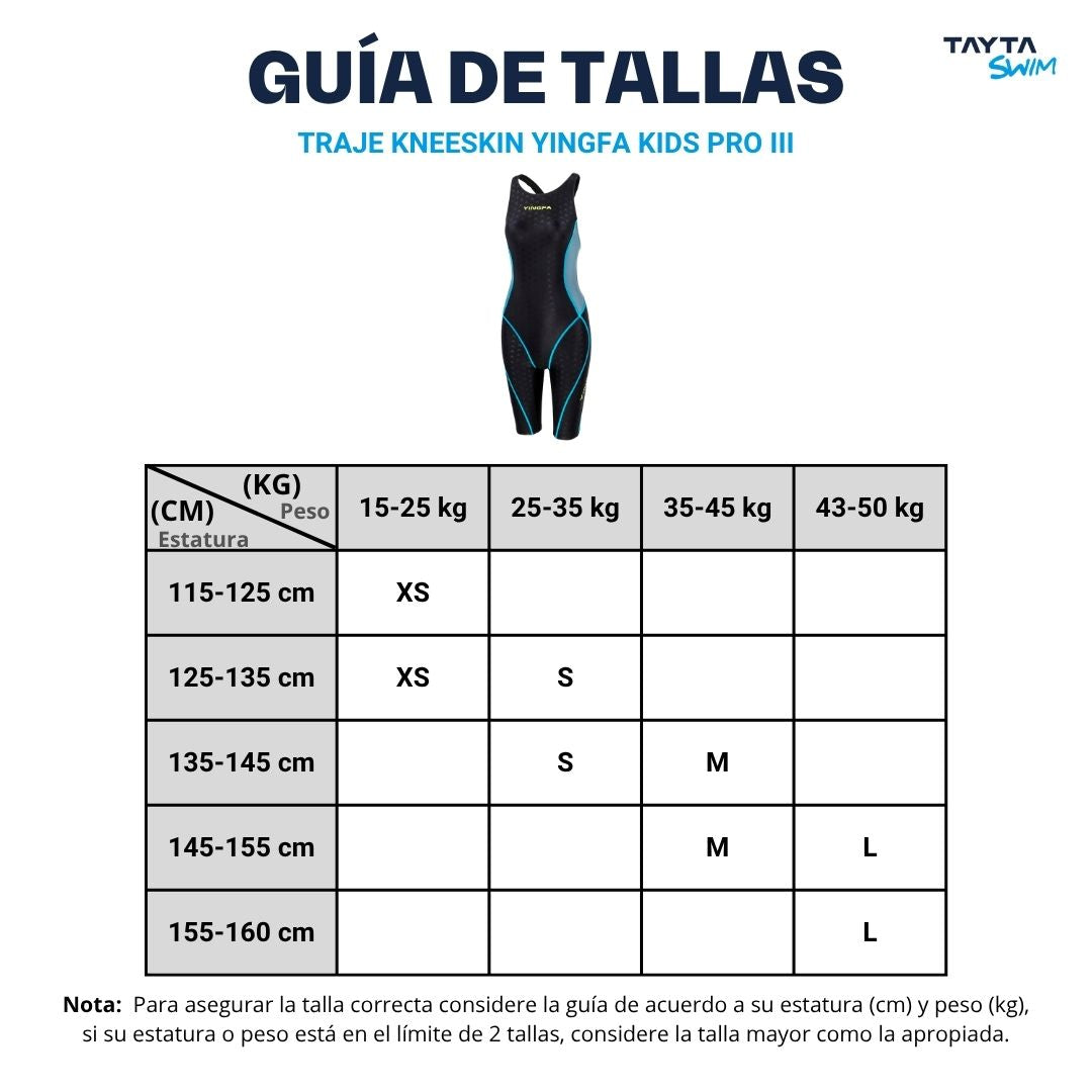 Traje Kneeskin Yingfa Kids Pro III