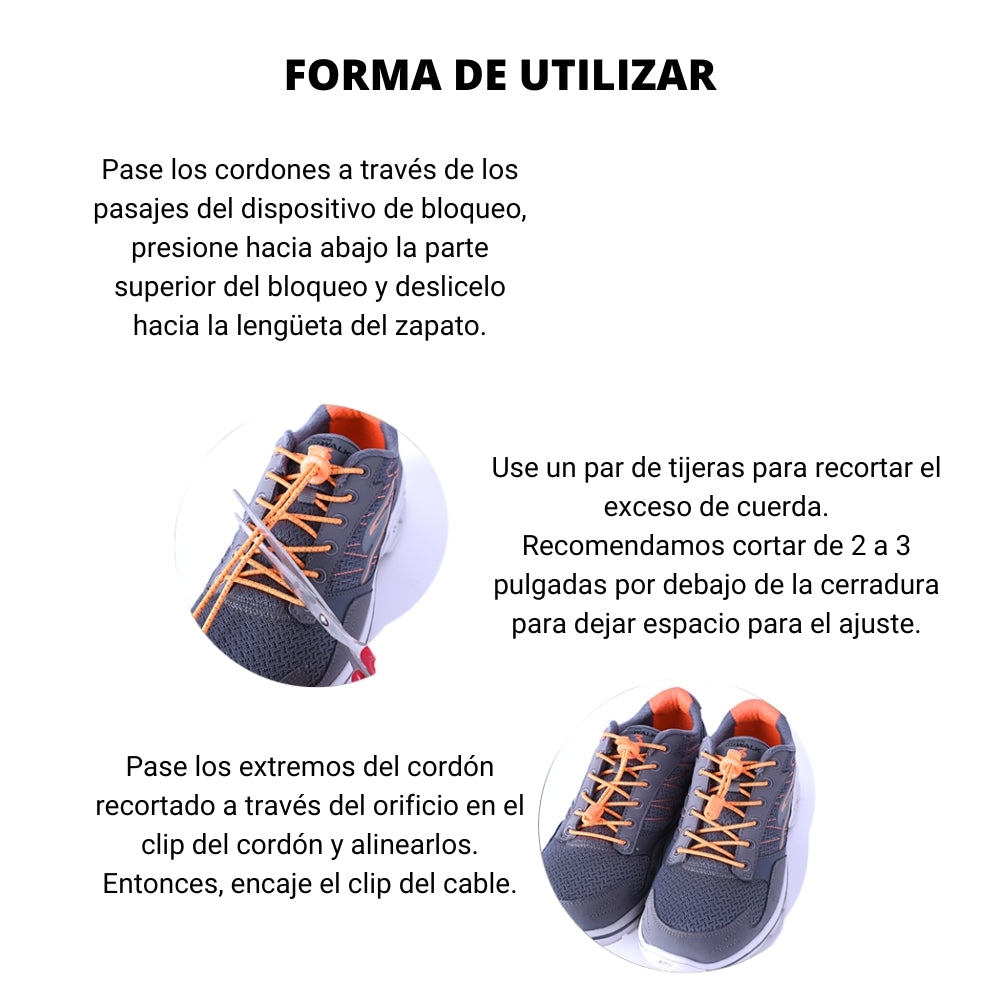 Cordones AONIJIE Con Seguro Para Zapatillas