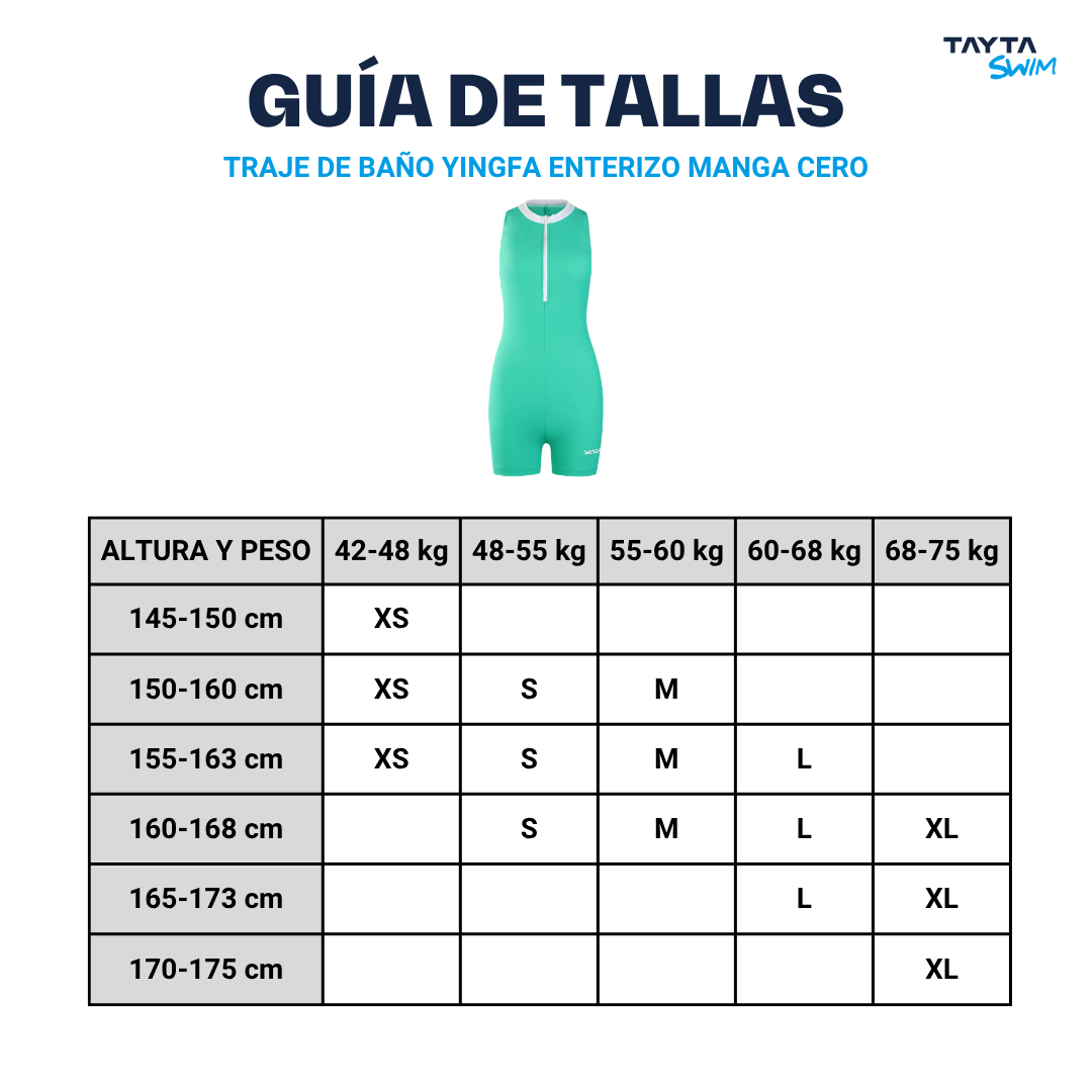 Traje de Baño YINGFA Enterizo Manga Cero