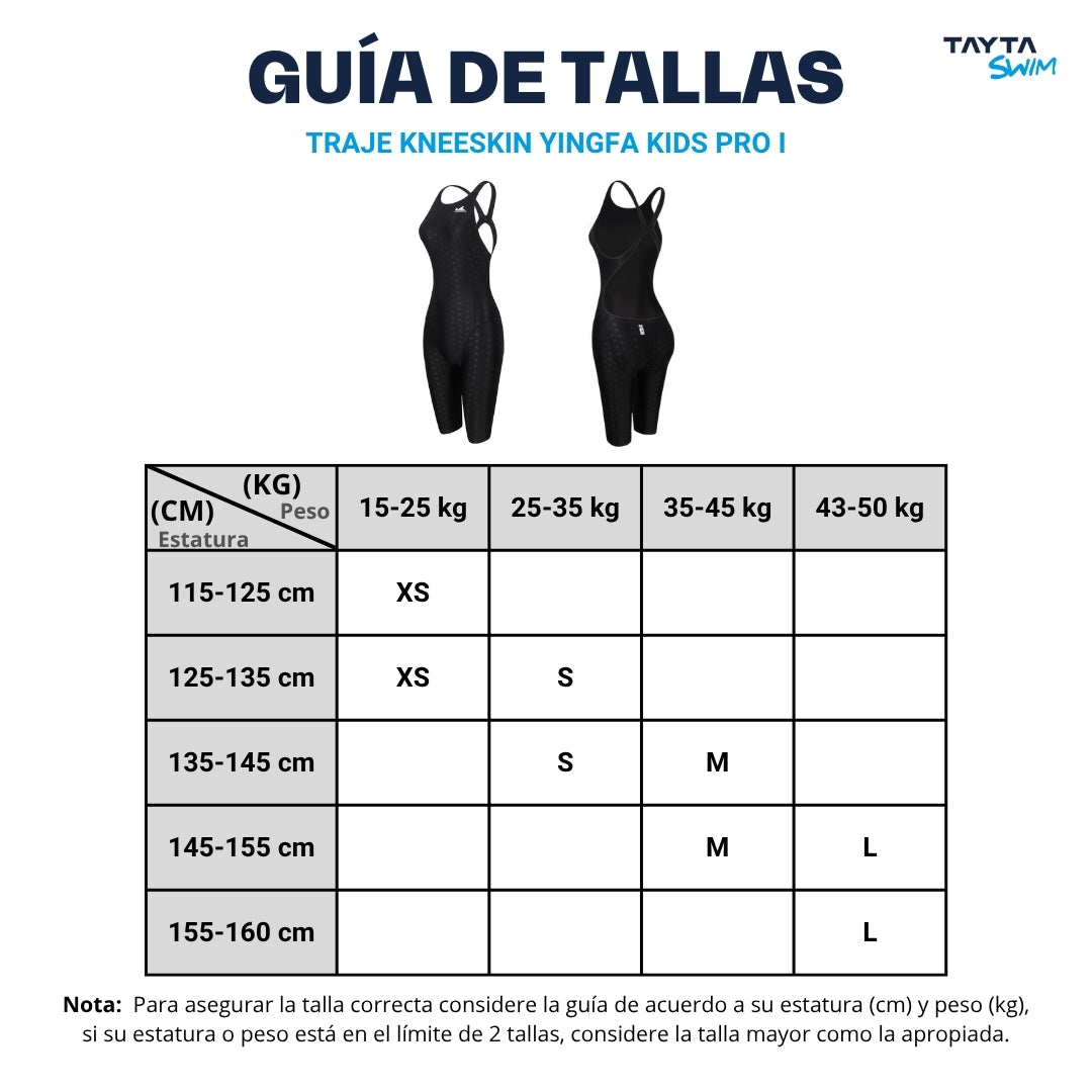Traje Kneeskin Yingfa Kids Pro I Certificado Fina