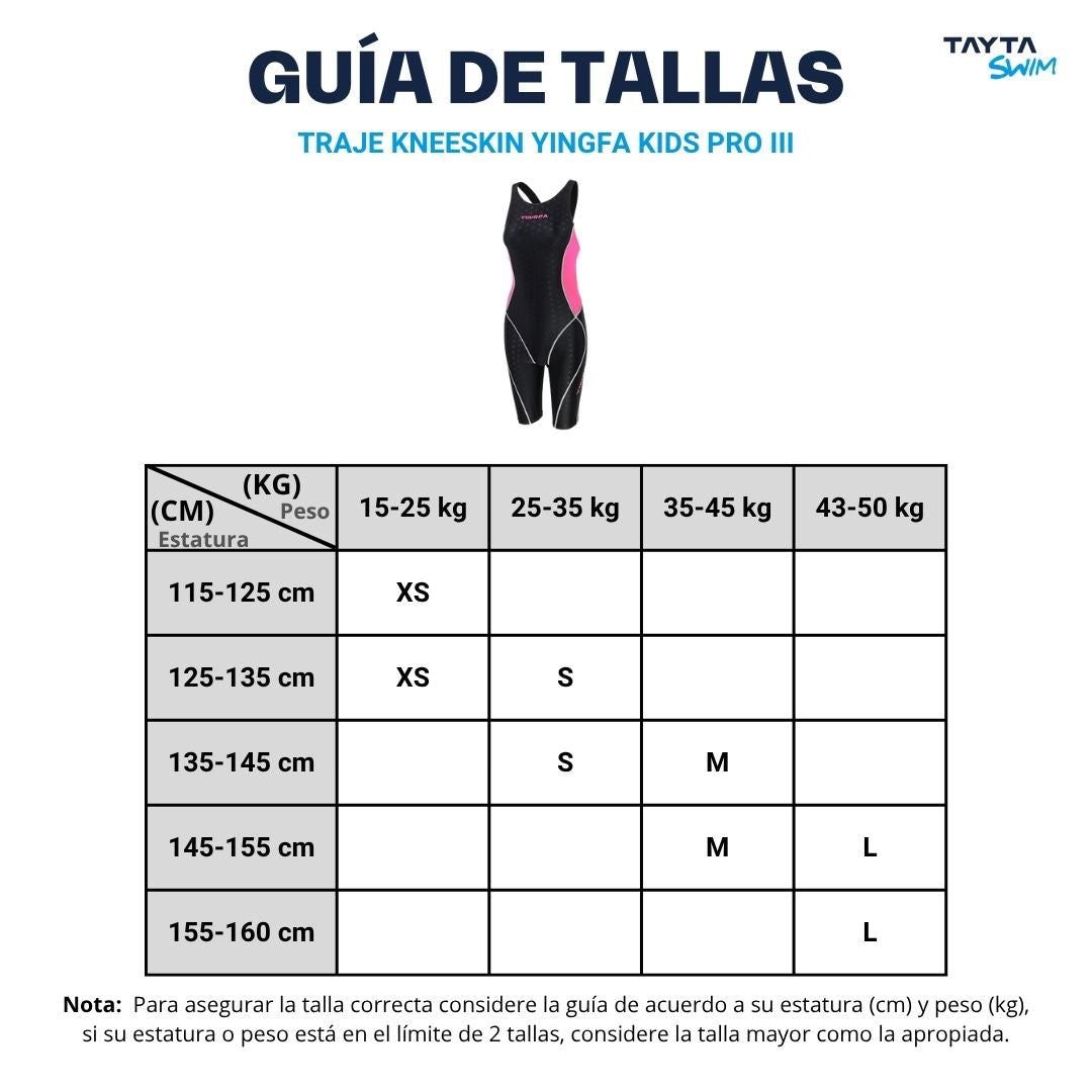 Traje Kneeskin Yingfa Kids Pro III
