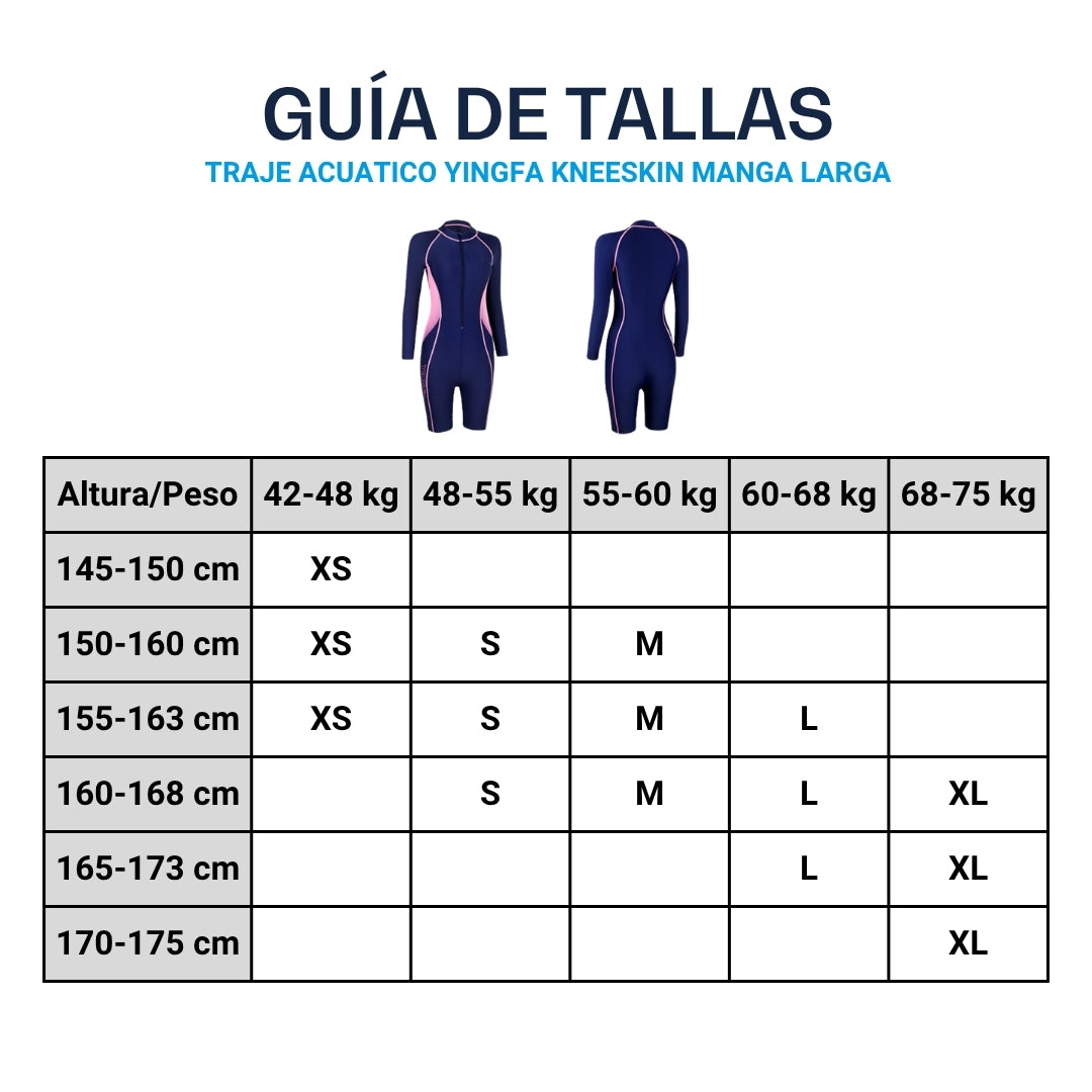 Traje De Baño YINGFA Kneeskin Manga Larga