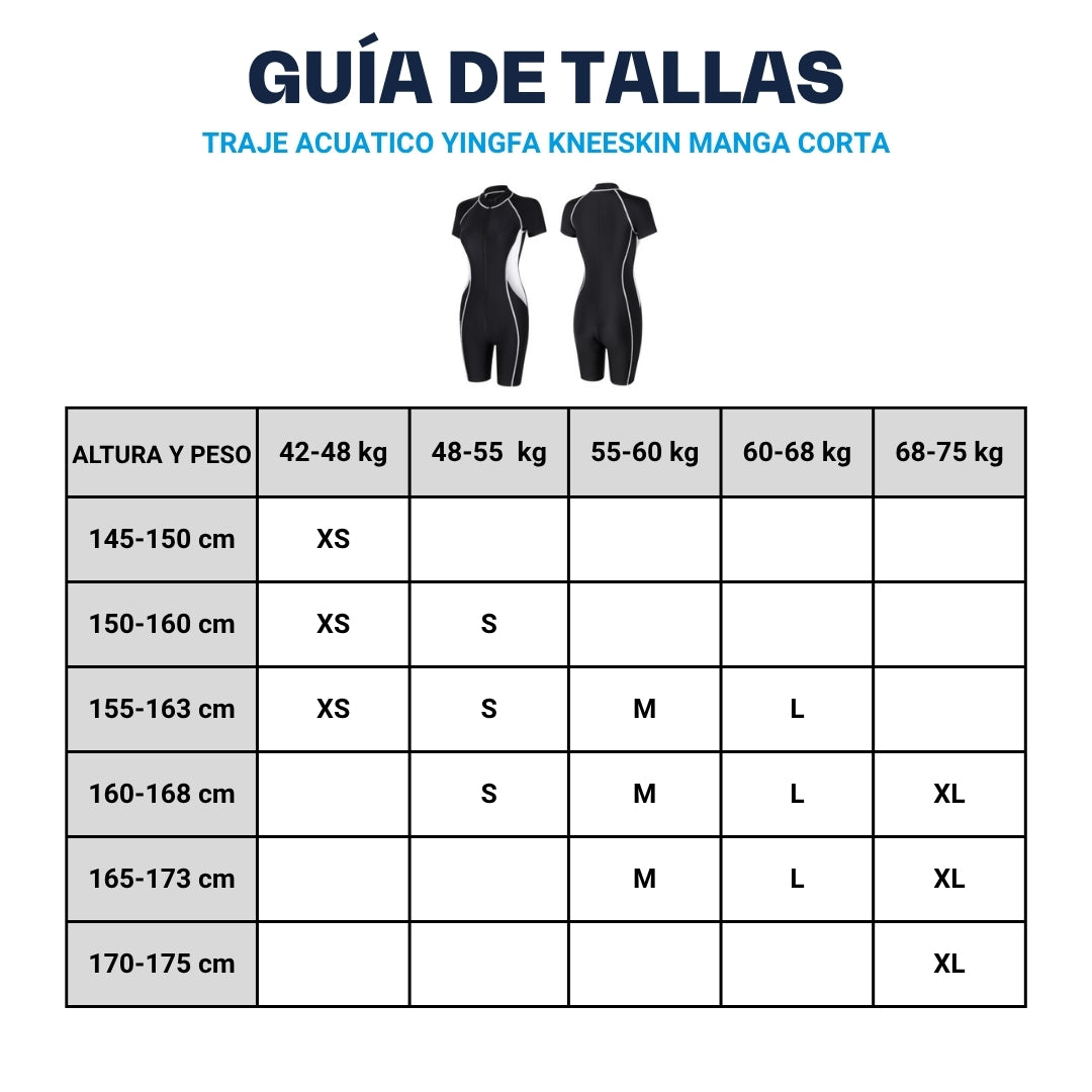 Traje De Baño YINGFA Kneeskin Manga Corta