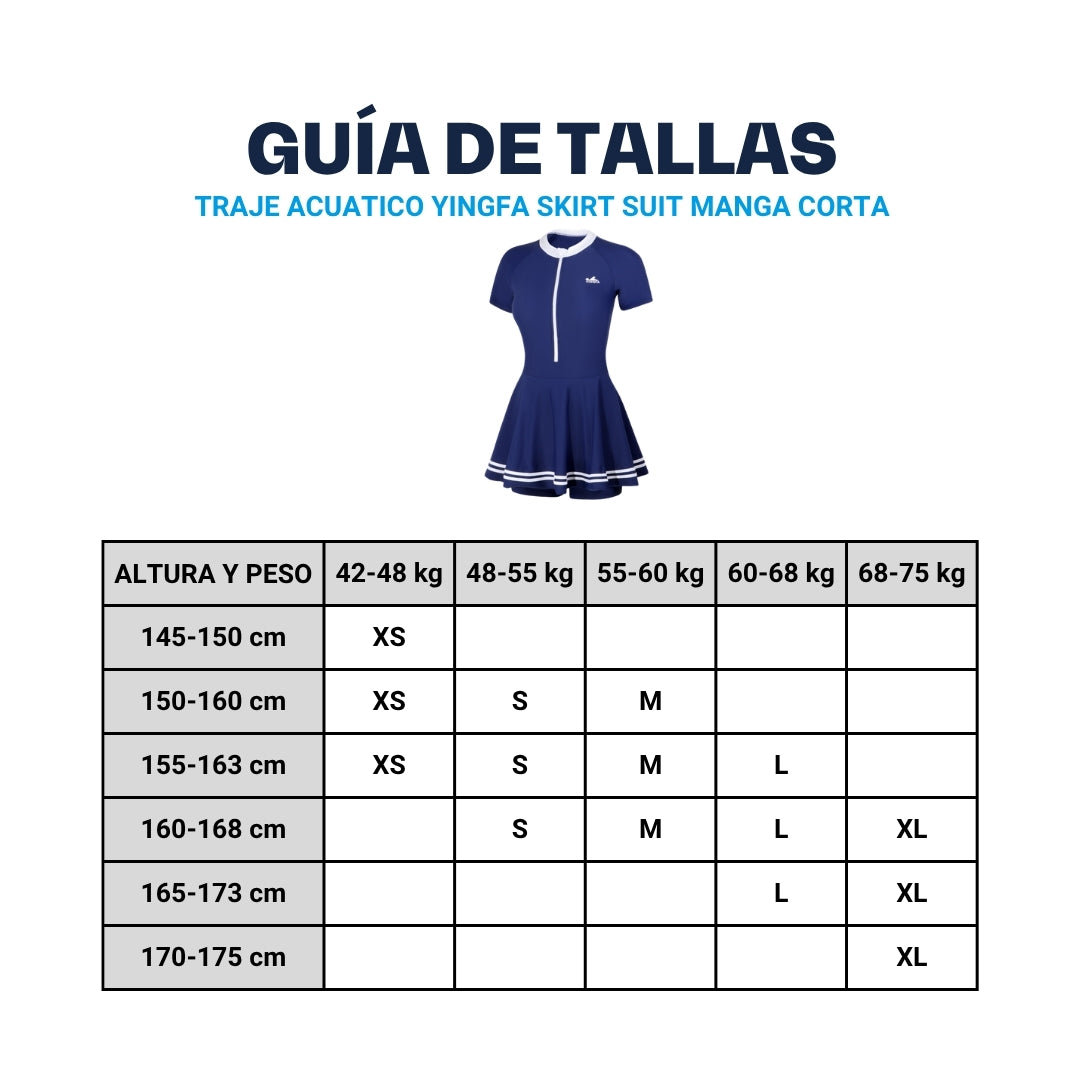 Traje De Baño YINGFA Skirt Suit Manga Corta Sport