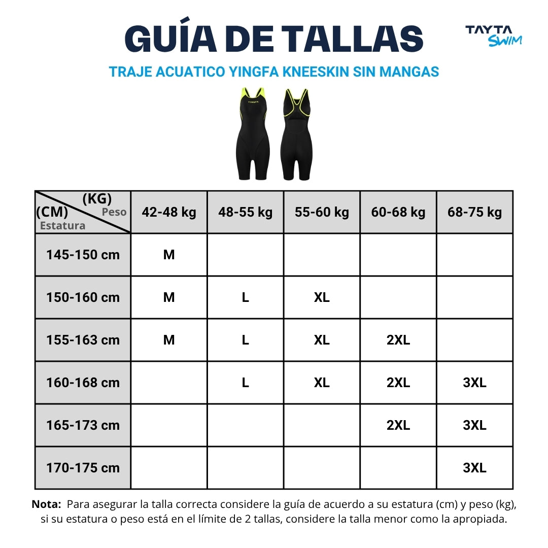 Traje Acuatico YINGFA Kneeskin Sin Mangas