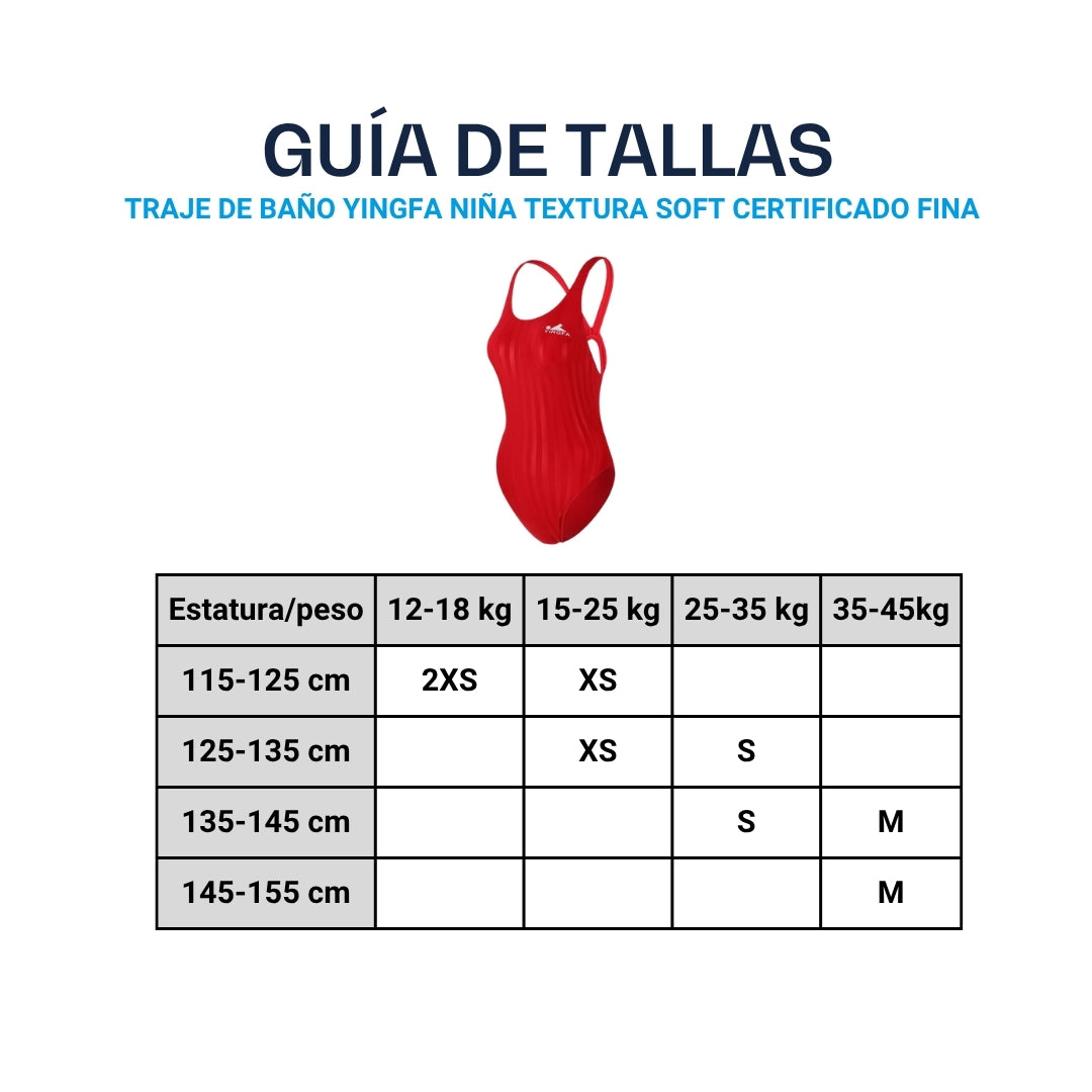 Traje de Baño Niña YINGFA One Piece Soft Certificado Fina