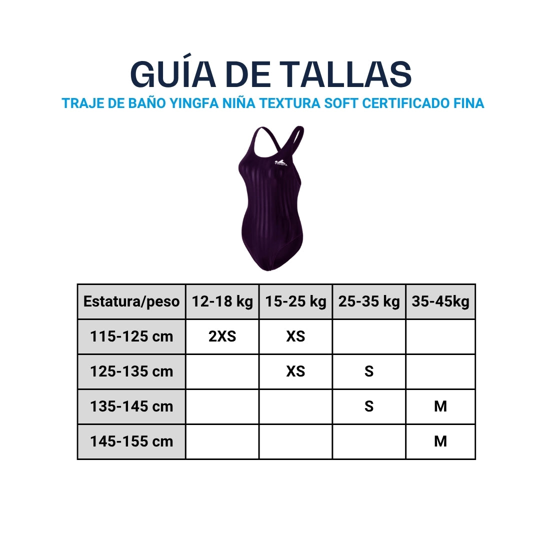 Traje de Baño Niña YINGFA One Piece Soft Certificado Fina