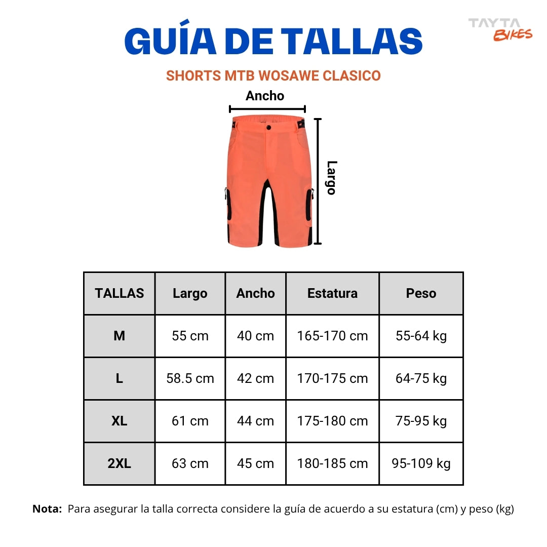 Shorts Mtb WOSAWE Clasico