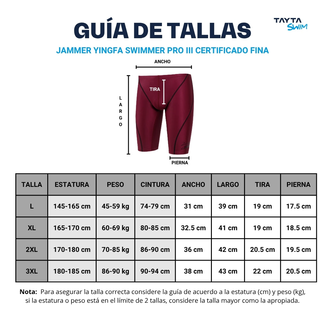 Jammer Yingfa Swimmer Pró III Certificado Fina