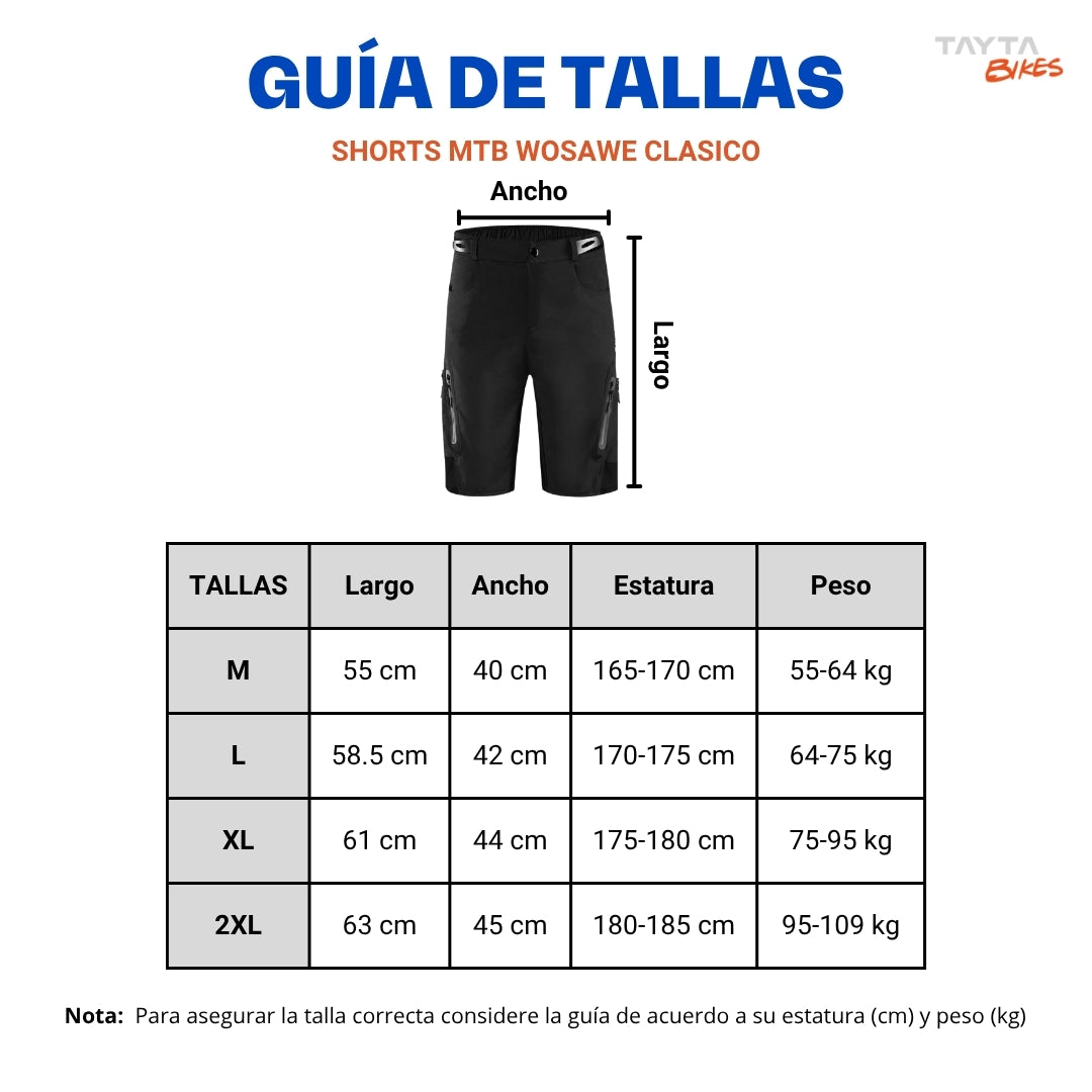 Shorts Mtb WOSAWE Clasico