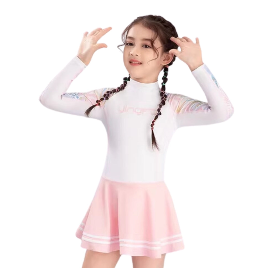 Traje Acuático Kids YINGFA Skirt Suit Manga Larga