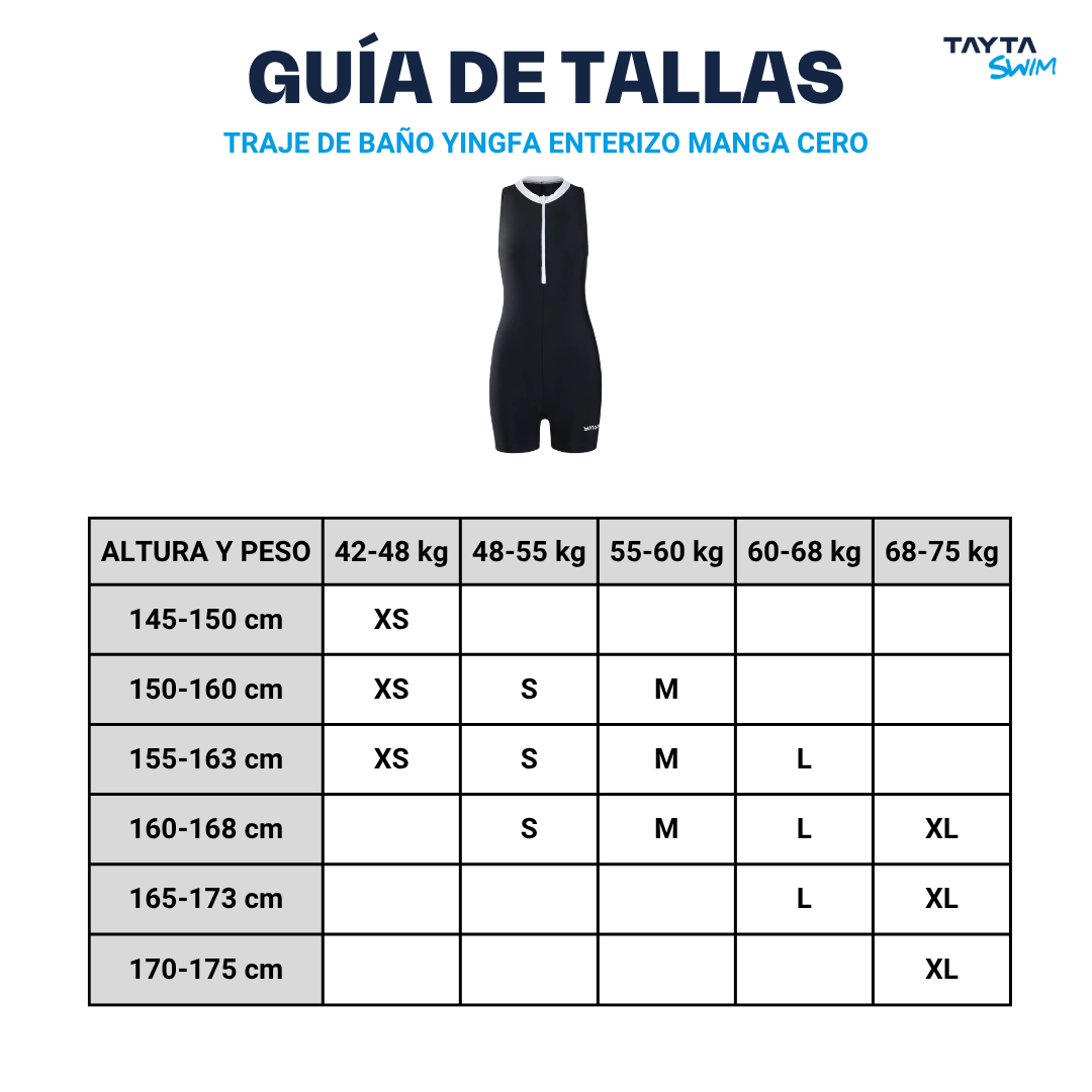 Traje de Baño YINGFA Enterizo Manga Cero