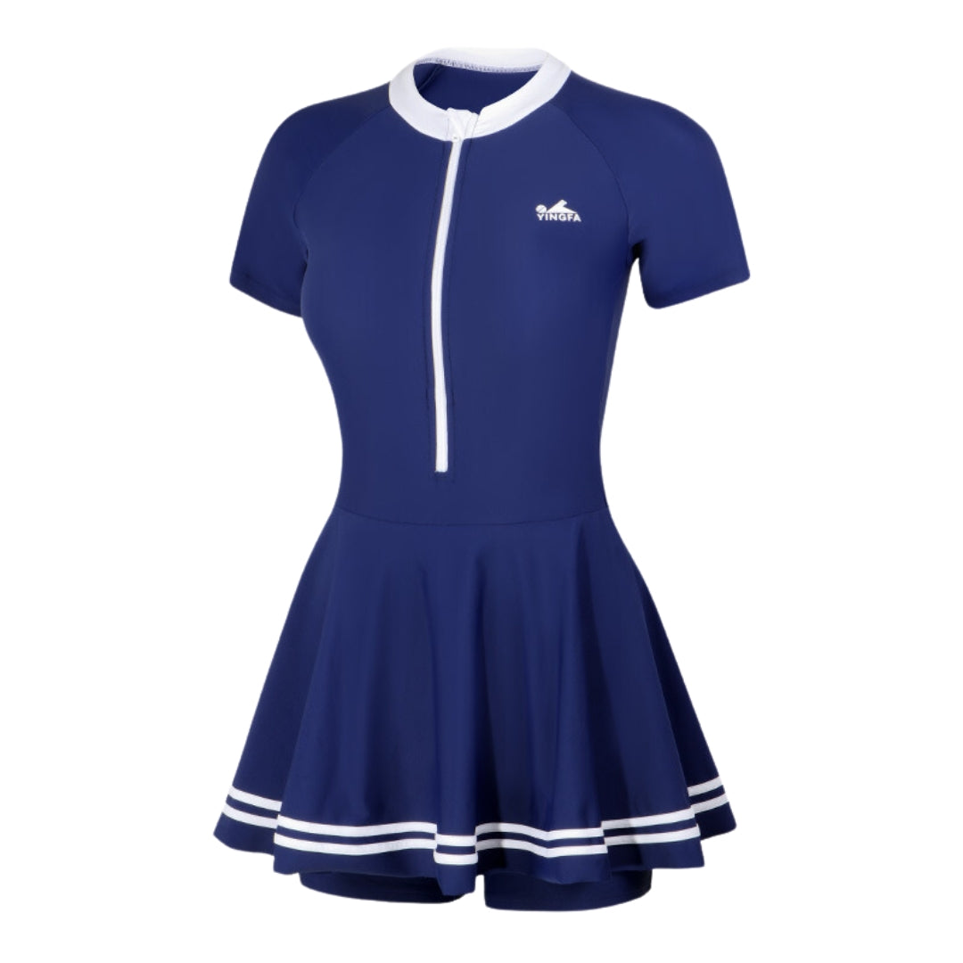 Traje Acuatico YINGFA Skirt Suit Manga Corta