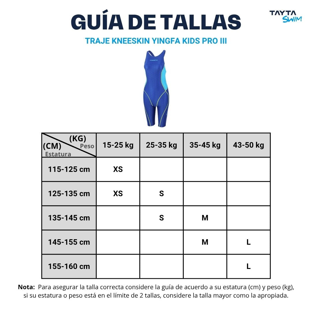 Traje Kneeskin Yingfa Kids Pro III