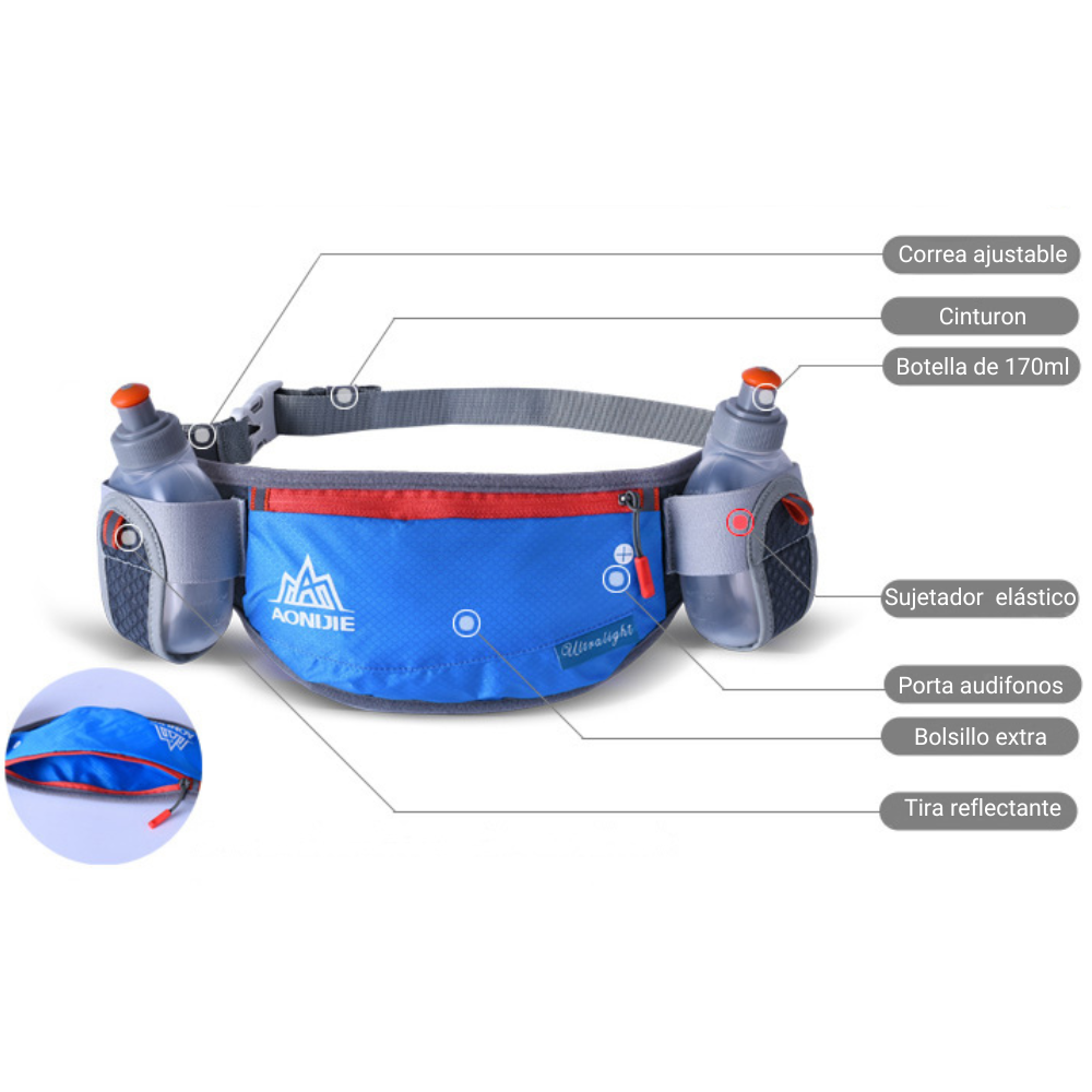 Cinturon Trail AONIJIE incluye botellas 2x170ml