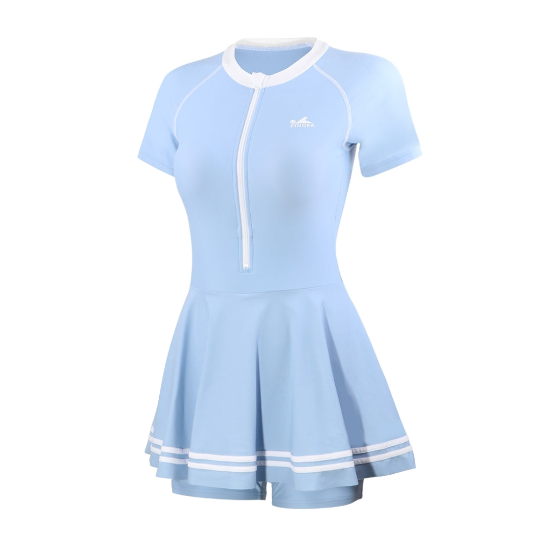 Traje De Baño YINGFA Skirt Suit Manga Corta Short