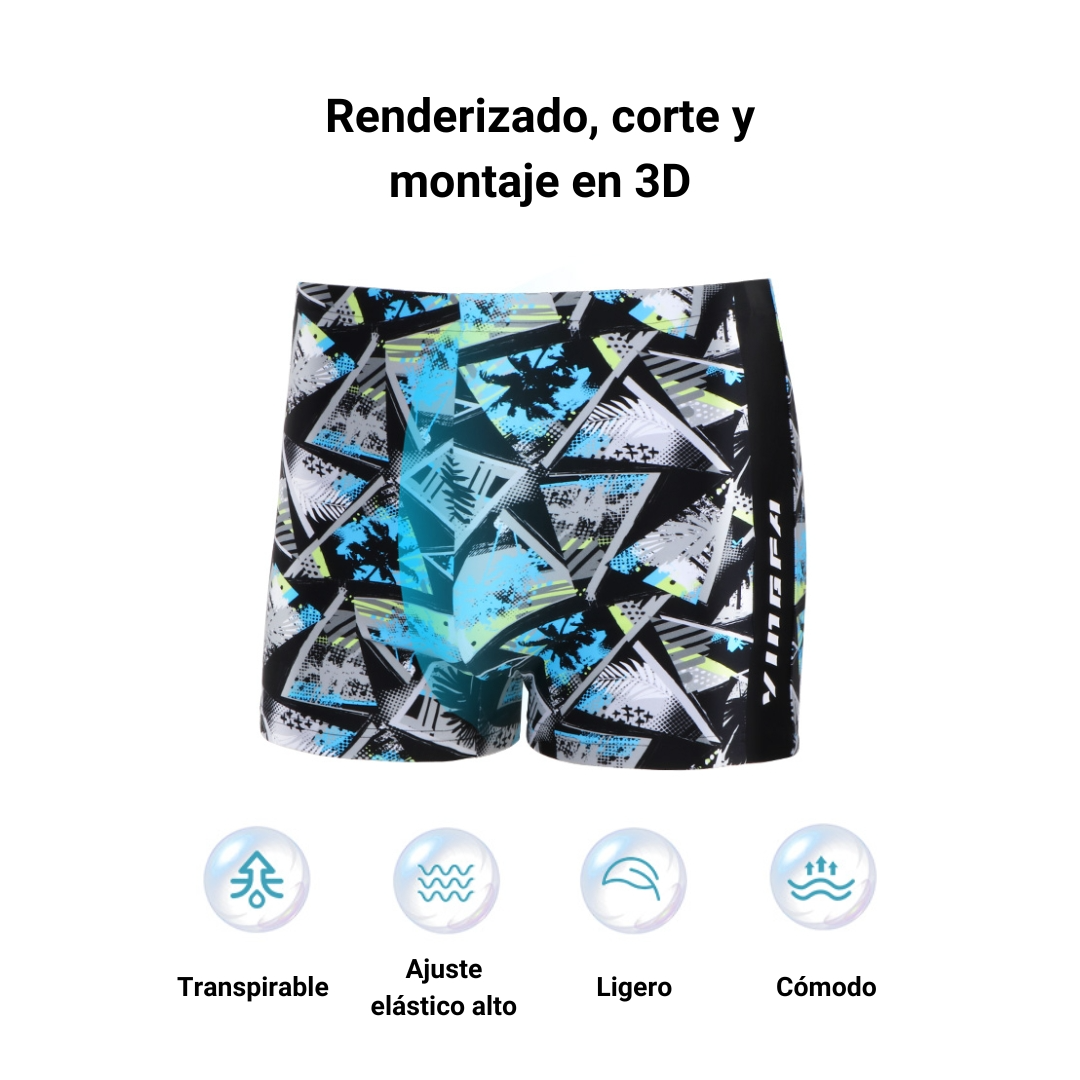 BañadorTrunks YINGFA Free Swimmer Print Colorful